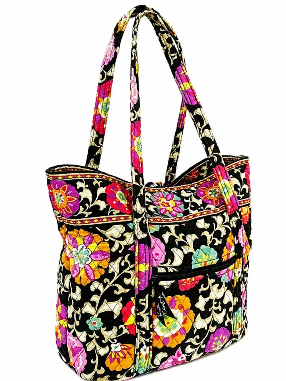 Vera Bradley Suzani Laura Floral Cinch Bag Retired Shoulder Tote Purse Bag 17x14